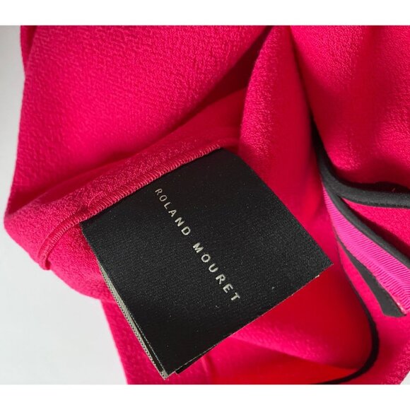 Roland Mouret Lyford One-Shoulder Midi Dress Magenta Size 4 - Picture 11 of 12